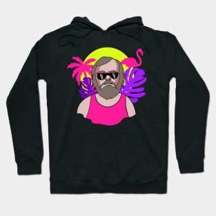 Slavoj Zizek 80s Vintage Vaporwave Portrait Hoodie